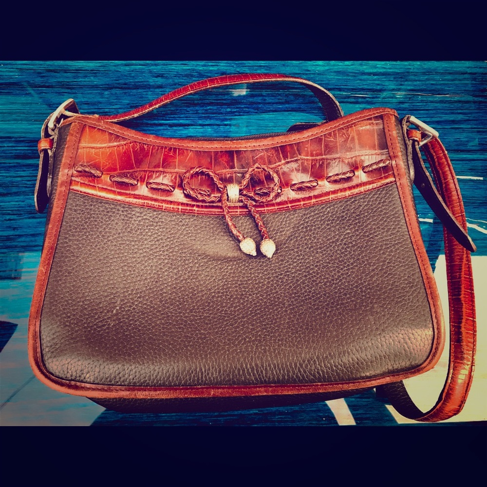 Signature Brighton Faux Leather Crossbody Bag